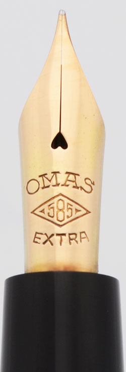 Omas Extra 556S Brevetto Fountain Pen (1950s) - Black w GP